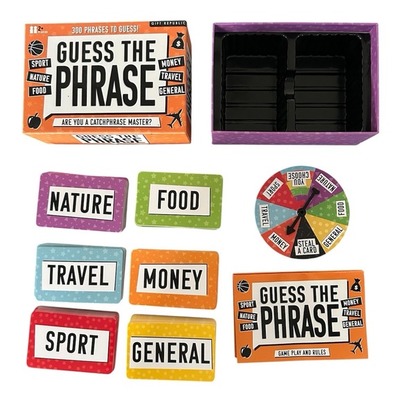 Gamewright Other - Gift Republic Guess The Phrase Board Game Complete 300 Phrases Family Party Game